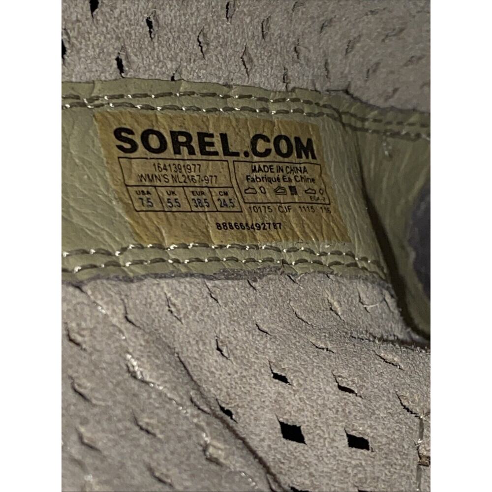 Sorel Major Pull on Boot women's size 7.5 tan perforated leather winter shoes - Picture 7 of 7